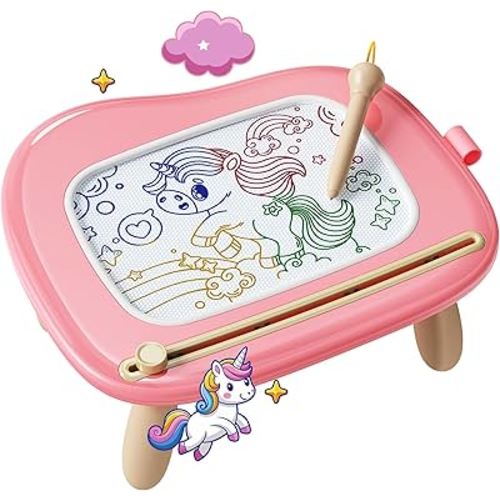 Amazon.com: KOKODI Toys Gifts for 1 2 3 Years Old Girl, Sturdy Magnetic Drawing Board Sketch Doodle Pad, Educational Learning Birthday Easter Gifts Basket Stuffers for Kids Toddler - Left Hands Friendly : Toys & Games
