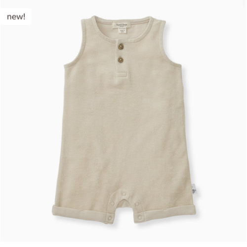 Organic Cotton Terry Romper - Fossil – Burt's Bees Baby