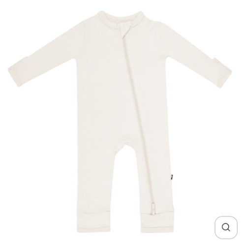 Zippered Romper in Oat | Romper Pajamas | Kyte Baby
