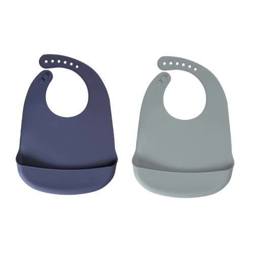 2 Pack Baby Pick Silicone Bibs For Babies- BPA-Free Waterproof Bib With Pocket- Dishwasher Safe Feeding Bib With Food Catcher