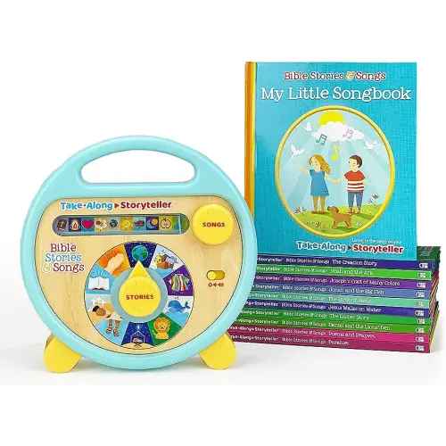 Bible Stories and Songs Interactive Electronic Take Along Storyteller with 11 Books (Little Sunbeams)