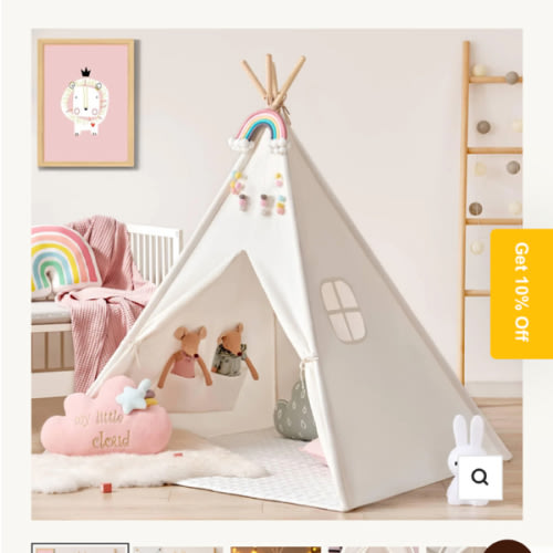 Tiny Land® Teepee for Kids with Mat