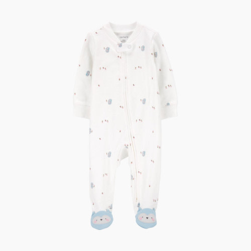 Carter's 2-Way Zip Cotton Sleep & Play Pajamas - Ivory, 3 M