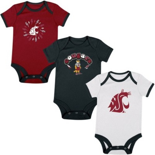 NCAA Washington State Cougars Infant Boys' 3pk Bodysuit, Size: 6-9M
