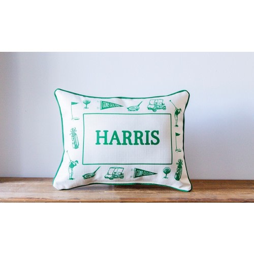 Namedrop Golfer Frame Pillow