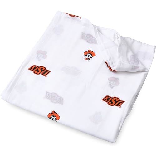 Oklahoma State University Muslin Swaddle Blanket 47x47in