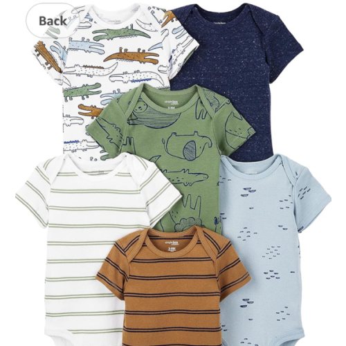 Simple Joys by Carter's Baby-Boys 6-Pack Short-Sleeve Bodysuit