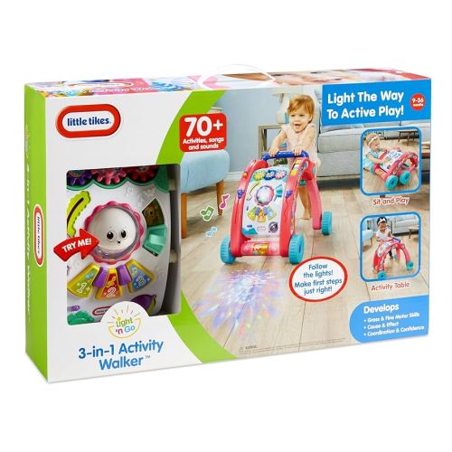 Little Tikes 3-in-1 Activity Walker, Pink
