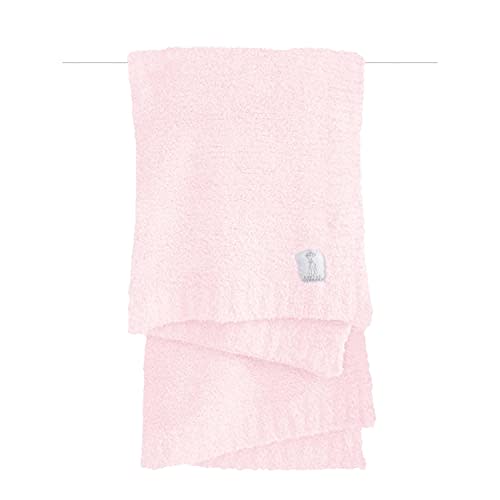 Little Giraffe Plush Chenille Knit Baby Blanket 29" x 35", Pink