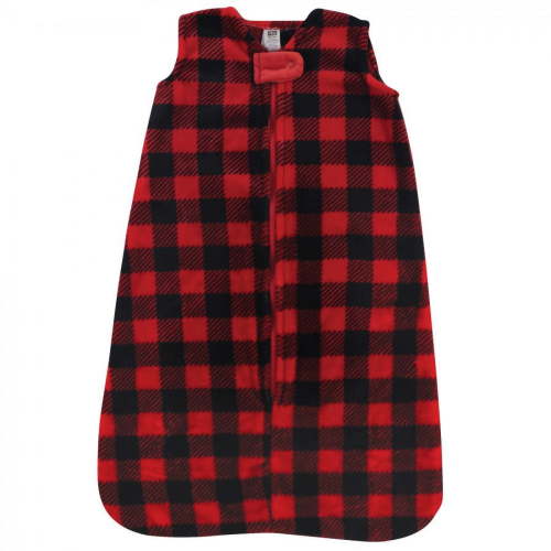 Hudson Baby Infant Plush Sleeping Bag, Sack, Blanket, Buffalo Plaid, 0-6 Months