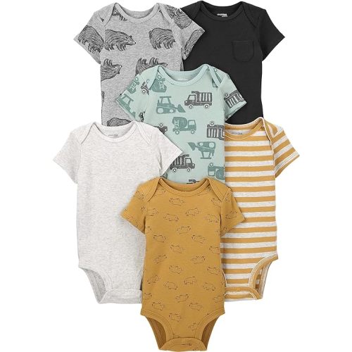 Simple Joys by Carter's Baby Boys' 6-Pack Short-Sleeve Bodysuit