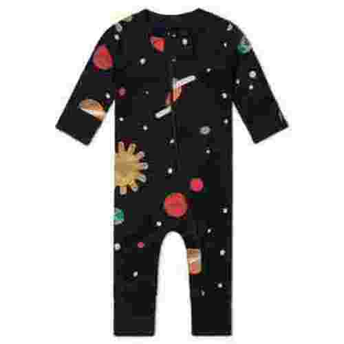 M+A by Monica + Andy Organic Cotton Gender Neutral Long Sleeve Baby One-Piece Pajama, Sizes Newborn - 24 Months