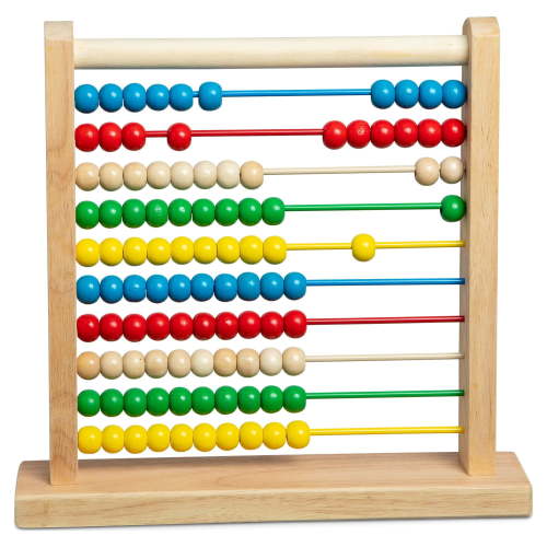 Melissa & Doug Toddler Learning Abacus - Classic Wooden Educational Counting Toy For Kids