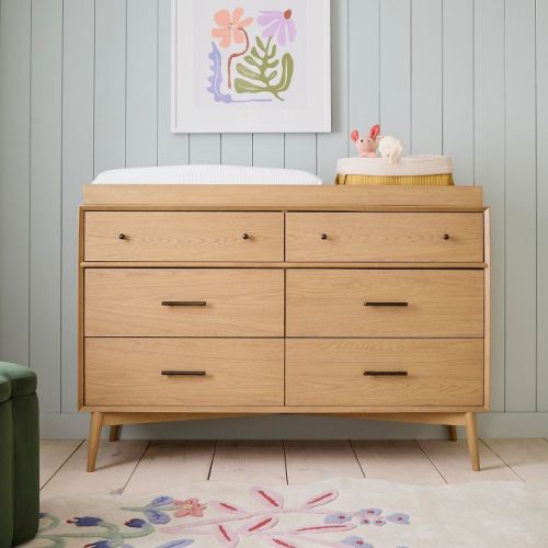 Mid-Century 6-Drawer Changing Table (56")