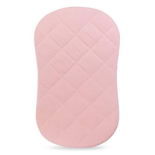 Ely's & Co. Baby Fitted Quilted Bassinet Sheet with Heat Protection 100% Combed Jersey Cotton Pink 1 Pack