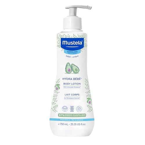 Mustela Hydra Bebe Body Lotion - Daily Moisturizing Baby Lotion with Natural Avocado, Jojoba & Sunflower Oil – Various Sizes