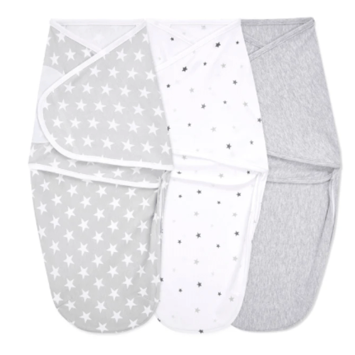 aden + anais twinkle baby cotton easy swaddle size 0-3 months