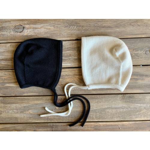 Baby Knitted Bonnet, Baby bonnet boy, Infant Knit Hat, Baby Hat With Ties, Baby Girl Beanie, Baby Easter Bonnet, Vintage Hat