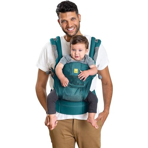 LÍLLÉbaby Complete Airflow Ergonomic 6-in-1 Baby Carrier Newborn to Toddler - with Lumbar Support - for Children 7-45 Pounds - 360 Degree Baby Wearing - Inward and Outward Facing - Pacific Coast
