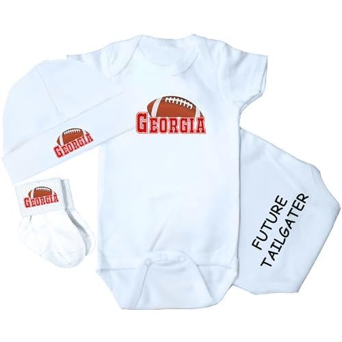 3 Piece Baby Clothing Set for Georgia Football Fans