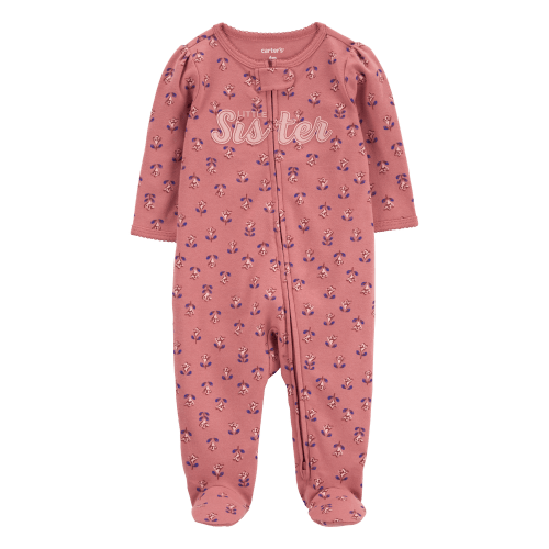 Baby Little Sister 2-Way Zip Cotton Sleep & Play Pajamas - Carter's | Carter's