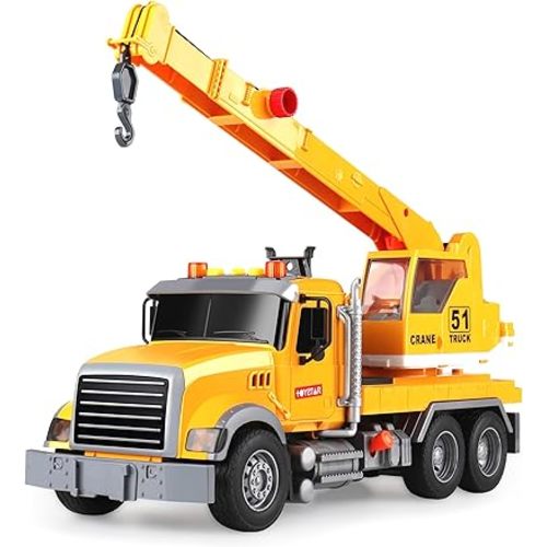 Dwi Dowellin Toys for 3 Years Old Boys Girls Kids,Construction Toy Crane Truck with Lights and Sounds