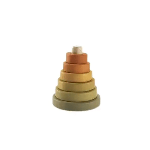 Mini Ring Stacker Wooden Pyramid Toy