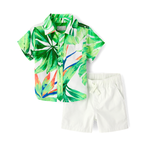 Baby Boys Matching Family Tropical 2-Piece Outfit Set - Blue