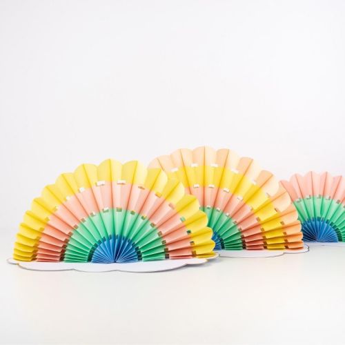 Meri Meri Honeycomb Rainbow Decorations (Pack of 3)