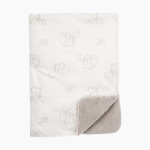 Carter's Plush Blanket - White/Grey