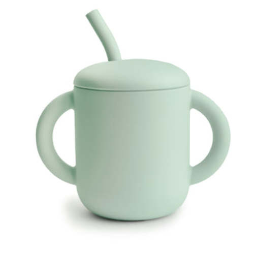 Mushie Baby Silicone Training Cup + Straw