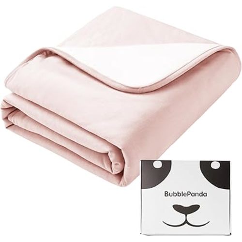 BubblePanda Rayon Made from Bamboo Baby Blanket for Boys Girls Neutral Soft Crib Blanket Toddler Quilt Comforter Newborn Nursery 30 x 40 Inch Pink