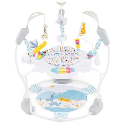 INFANS Baby Activity Center, 3 in 1 Play Center Jumpers and Bouncers with Music, Lights, Interactive Toys, 360°Rotating Seat, 3 Adjustable Heights, Exersaucer Learning Toys for Baby