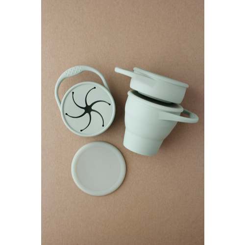Foldable Silicone Snack Cup - Sage – littleCHEW