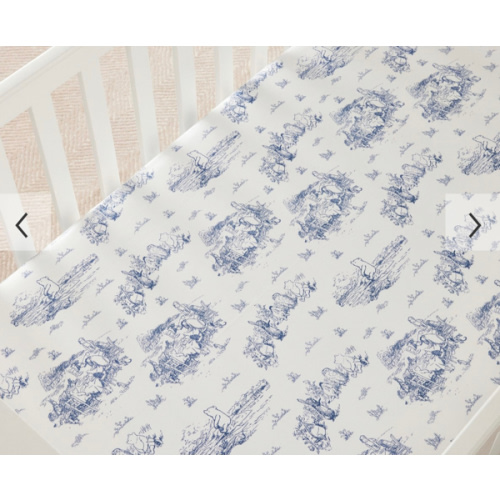 Disney's Winnie the Pooh Organic Toile Crib Sheet | Pottery Barn Kids