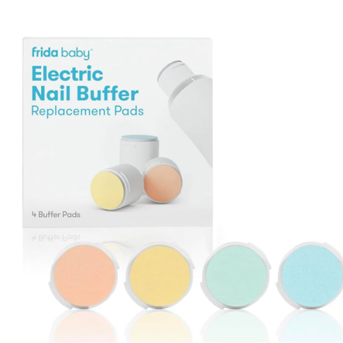 Frida Baby Electric Nail Buffer Replacement Pads | Safe + Easy Grooming, Trimming, and Nail Filing for Newborn, Toddler, or Children's Fingernails and toenails, 4 Buffer Pads