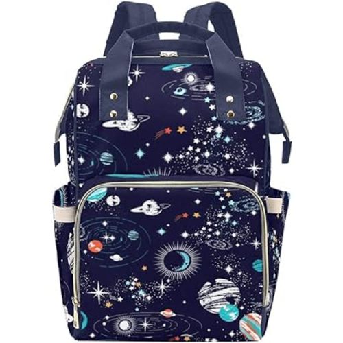 Nebula Outer Space Diaper Bag Nappy Bag Nursing Baby Bags Mommy Backpack Casual Travel Bag for Mom Girl Gifts
