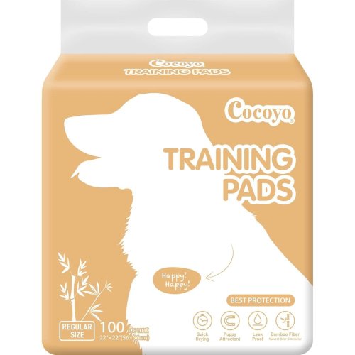 COCOYO Earth Friendly Bamboo Unscented Super Absorbent Quick Dry Dog Training Pads, 22 x 22-in, 100 count