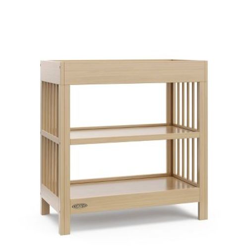 Graco Teddi Changing Table with Water-Resistant Changing Pad - White/Driftwood