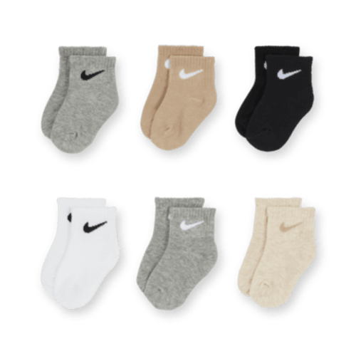 Nike Swoosh Baby/Toddler Ankle Socks (6 Pairs)