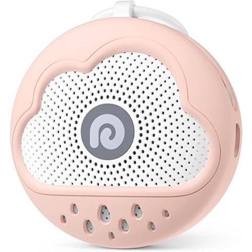 Dreamegg White Noise Machine - Portable Sound Machine Baby with Safe Silicone Cover, Features Powerful Battery, 21 Soothing Sound, Noise Canceling for Sleeping, Baby Registry Gift, Nursery(Pink)