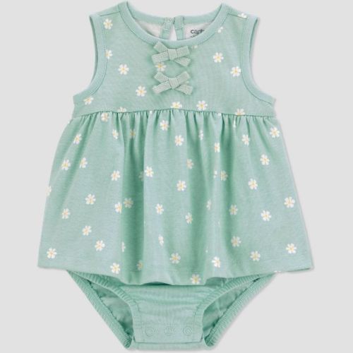 Carter's Just One You® Baby Girls' Floral Sunsuit - Green 3M