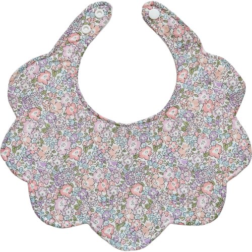 Liberty of London Scallop Baby Dribble Bib, Michelle Pink - My Little Shop UK Exclusives | Maisonette