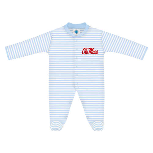 Ole Miss Rebels Striped Footed Romper | College Baby