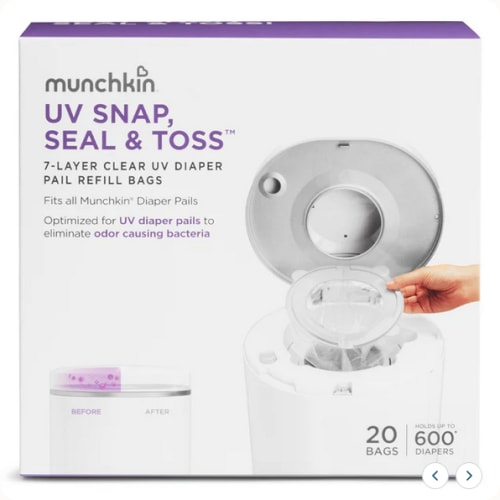UV Snap, Seal & Toss™ Diaper Pail Refill Bags, 20 Pack | Munchkin