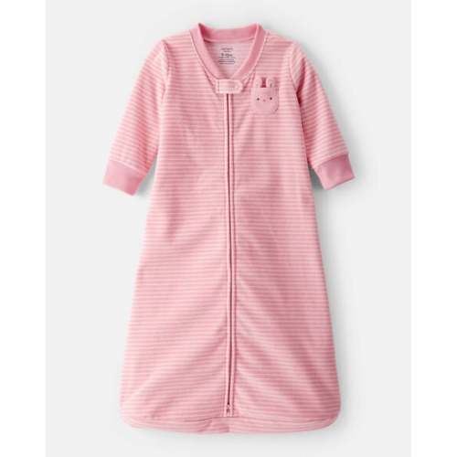 Baby Girl Bunny Striped Long-Sleeve Wearable Blanket - Pink | Carter's