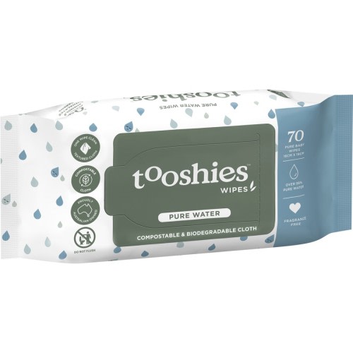 Tooshies | Wipes 70 Pack - Pure Water