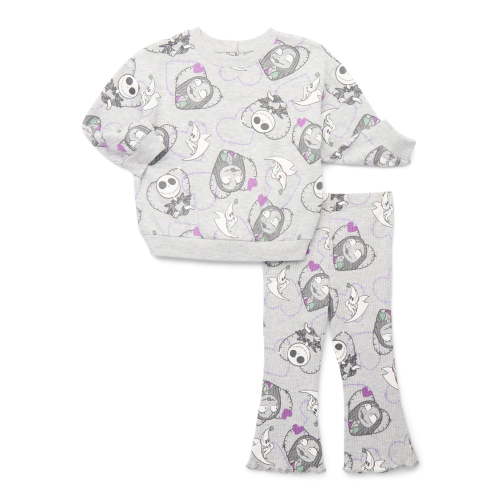 Nightmare Before Christmas Baby Girls Print Sweatshirt and Flared Leggings, 2-Piece, Sizes 0M-24M