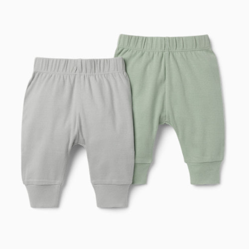 Organic Cotton Pants (2 Pack) - Gray/ Sage