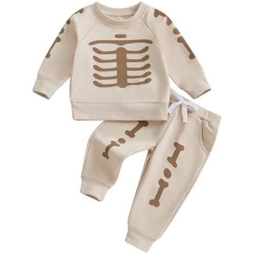 Infant Baby Boy Halloween Outfit Long Funny Pumpkin Shirts Pant Set Toddler Fall Clothes 6 12 18 24 Months 2T
